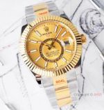 Swiss Grade 1 Rolex Sky-Dweller Copy Watch 904L Two Tone 9001 Movement